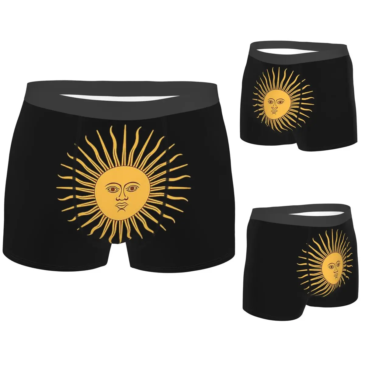 

Boxer Underpants Shorts Sun Of May Flag Of Argentina Panties Male Ventilate Underwear for Homme Man Boyfriend Gifts