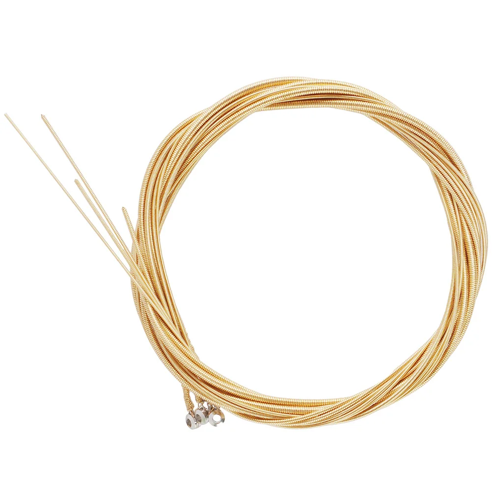 1Set Bass Strings Durable Replacement Set Professional Acoustic Electric Bass Strings Easy Install Carbon Steel Brass
