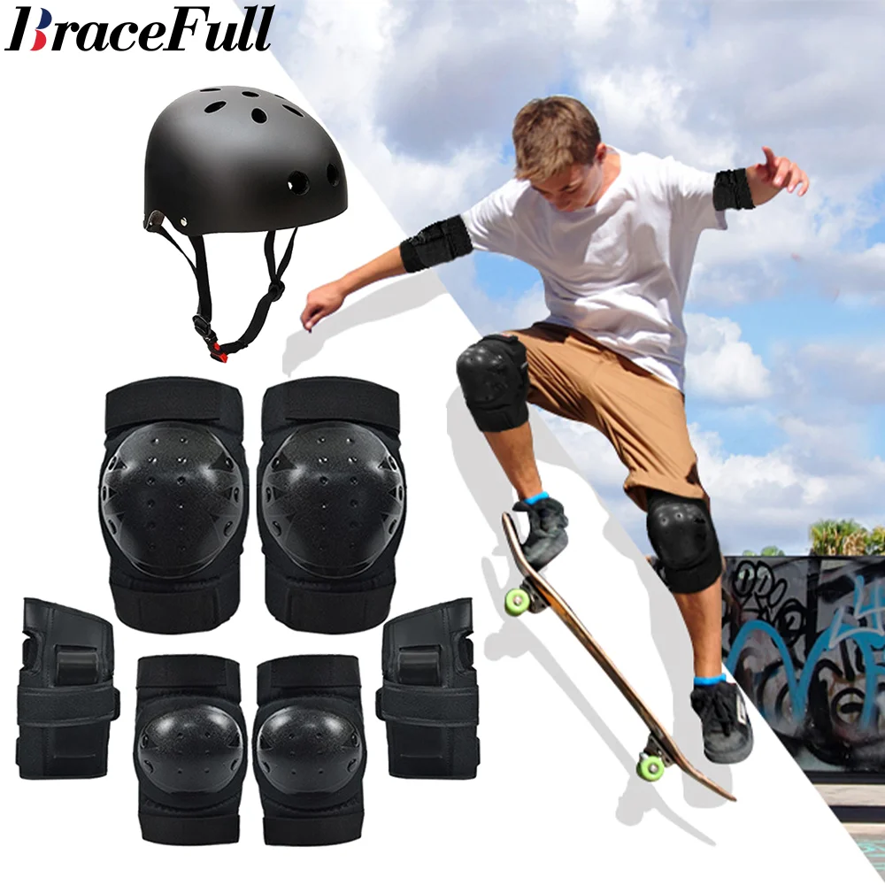 

Kids Youth Adults Bike Helmet Knee Elbow Pads Wrist Guards Protective Gear for Skateboard Bicycle Roller Skating Cycling Scooter