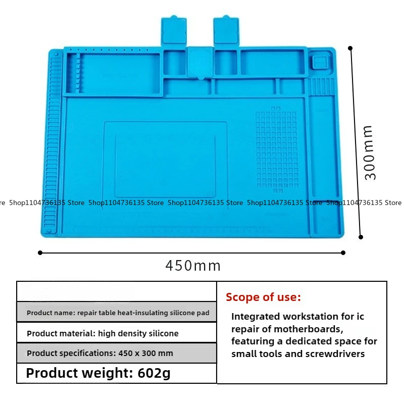 Mobile phone repair silicone pad, welding table, anti-corrosion tape magnetic high temperature resistant work pad