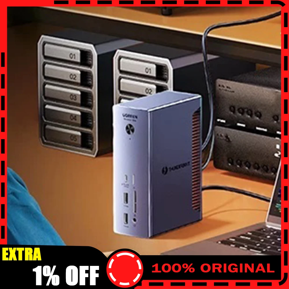 UGREEN U715-45791 Expansion Dock USB Typec HDMI 4K 80/120Gbps High‑Speed Transmission 6G File Transfers Laptop Docking Stations