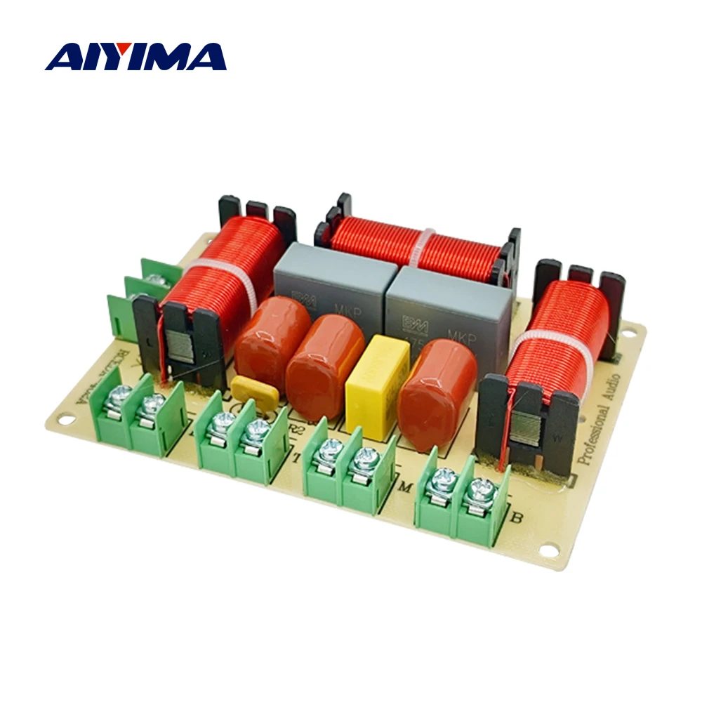 AIYIMA-Divisor de frecuencia de altavoz HiFi, 4 vías, 250W, filtro cruzado de Audio, agudos, altos, agudos, graves, profesional