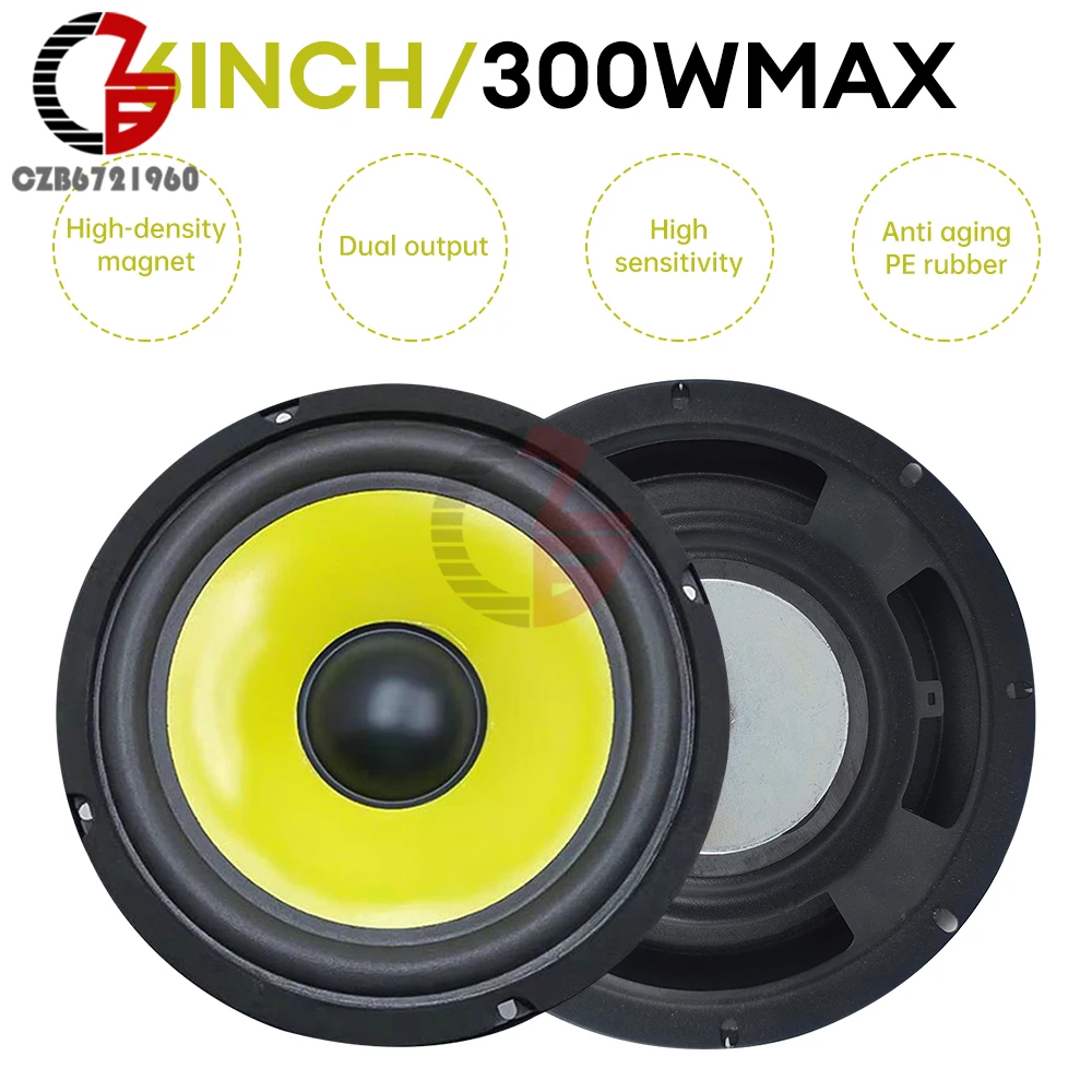 300W 88dB Speaker car audios accesorios inclinable speaker 6 Inch Automotive Audio Music HIFI Stereo Speaker kit