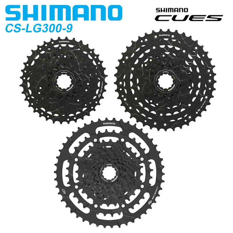 SHIMANO LINKGLIDE Cassette 9-speed CS-LG300-9 11-36T 41T 46T CUES U4000 Series Sprocket 9V 9S Origibal Bike Parts