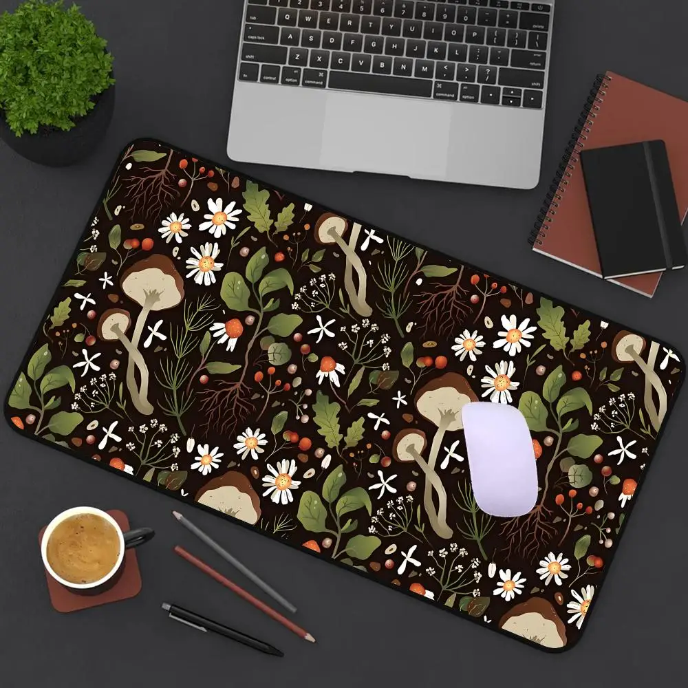 

Cottagecore desk mat dark cottagecore floral desk mat custom mousepad mushroom mushroom gift flower mouse pad mushroom mat