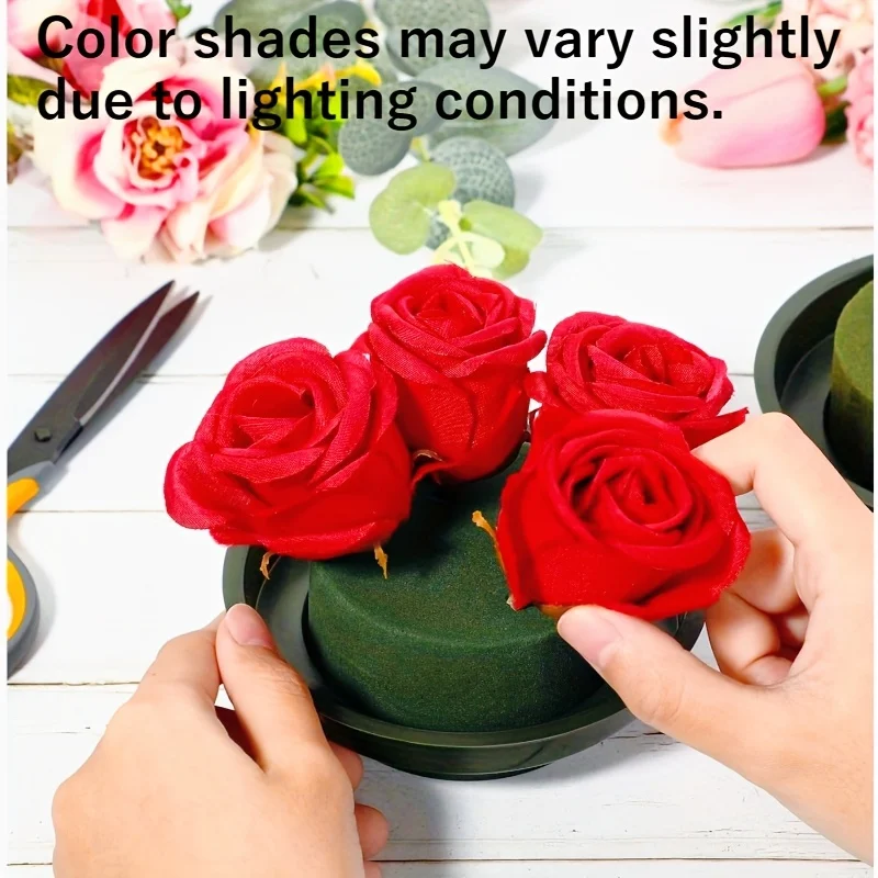10Pcs Floral Foam with Bowl Set 5 Bowls 5 Round Foam Blocks Water Absorbing Flower Base Wedding Party DIY Floral Arrangement Sup