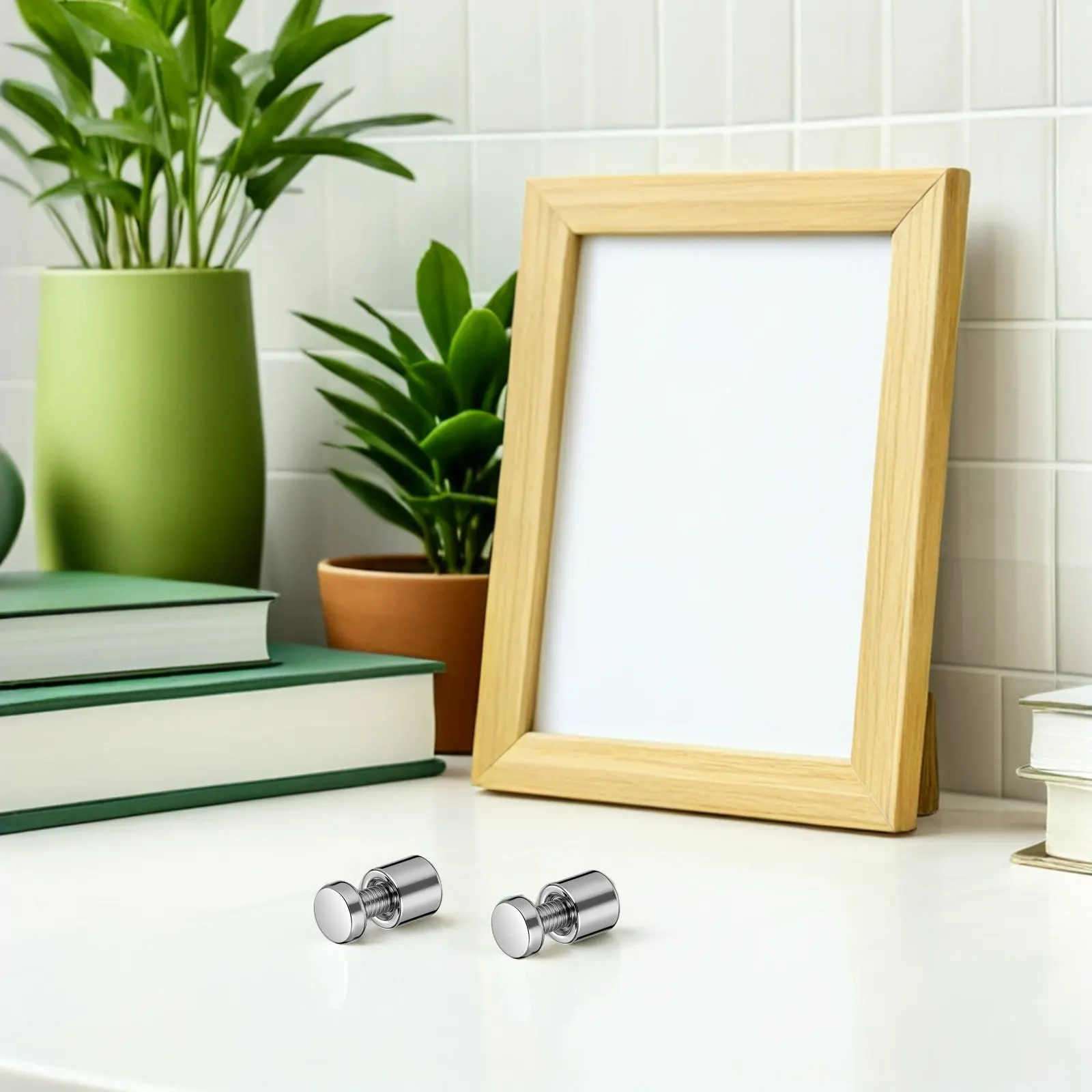 20Sets Wall Art Standoffs Photo Frame Mounting Screws Metal Standoff Pins for Acrylic Signs Window Advertising Fixing Nail