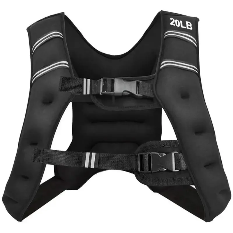 

Training Weight Vest Workout Equipment with Adjustable Buckles and Mesh Bag-20 lbs