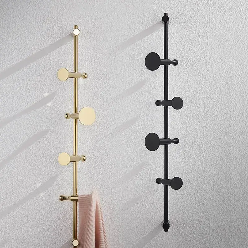 Golden Rail Clothes Shelf Coat Hangers Floor Standing Save Space Entrance Rack Modern Wieszak Na Ubrania Furniture GPF35XP