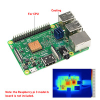 Raspberry Pi 3 Model B Heatsink Cooler Circuit Board Cooling Kit, Heat Sink Kit for Cooling Cooler Raspberry Pi 3, Pi 2, Pi B+