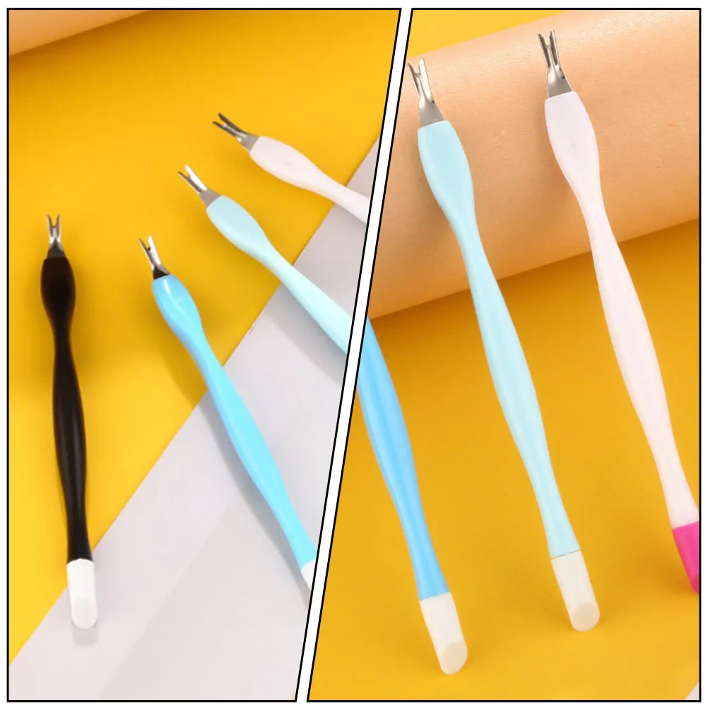 15 Pcs Trimmer Nail Embossing Pen Cuticle Peeler Scrapers Tool Kit Double Head Dead Skin Scissors Portable Remover