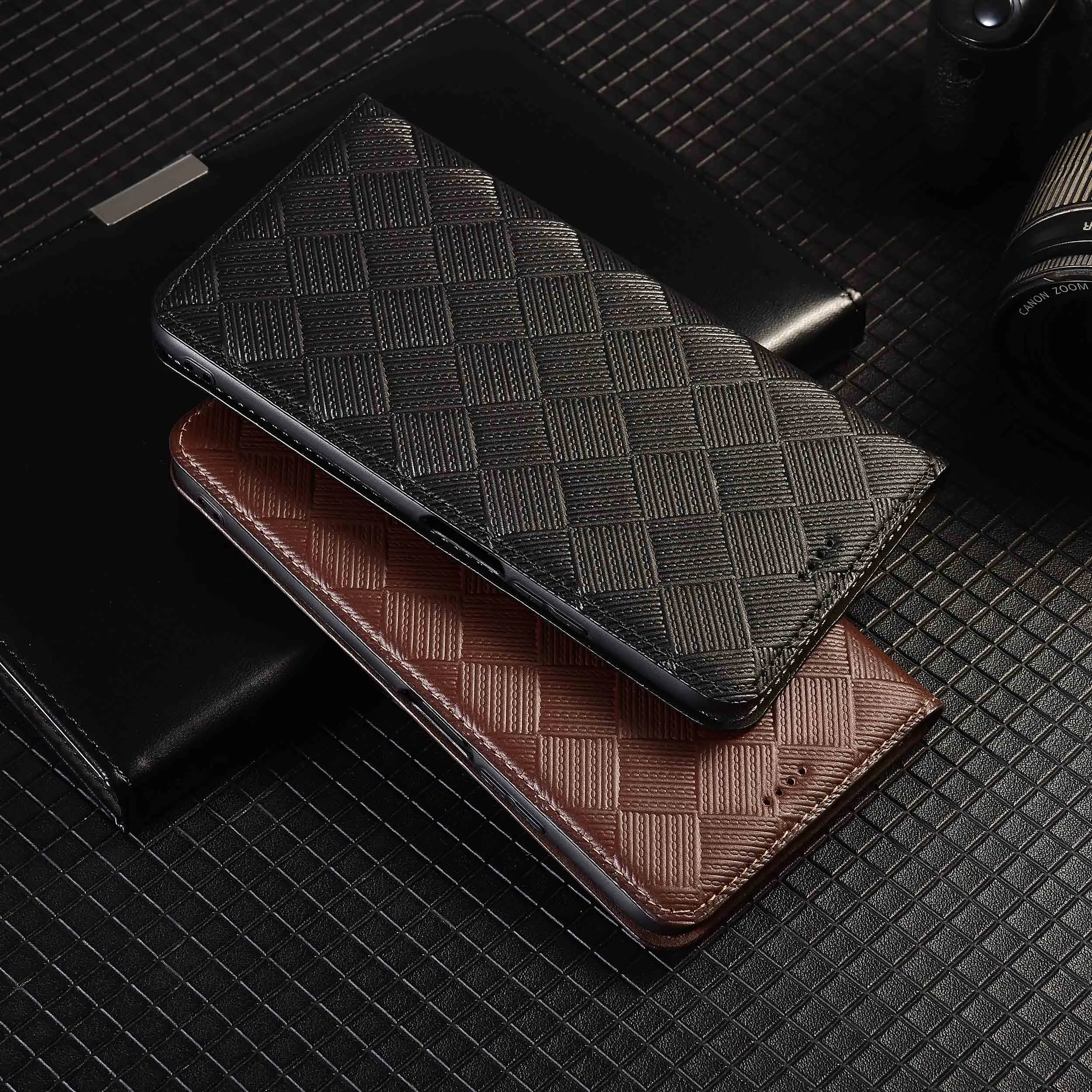 ل Honor Play 3 4 4T 5 5T 6T 7T Pro نمط متماسكة من محفظة جلدية حقيقية غطاء هاتف الوجه جلد البقر مقاومة للخدش عدم الانزلاق #6