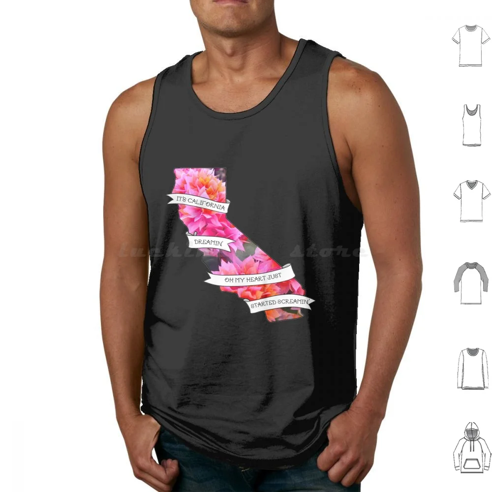 California Dreamin' Tank Tops Print Cotton California Dreamin Dreaming Highly Suspect Serotonia Screaming Screamin