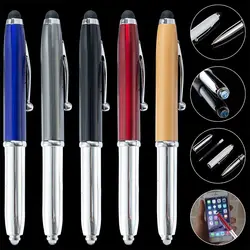 3-in-1 Multi-function Capacitive Pen Ballpoint Pen Outdoor Tool Pen With Light Mobile Phone Screen Touch Pen Construction Tool