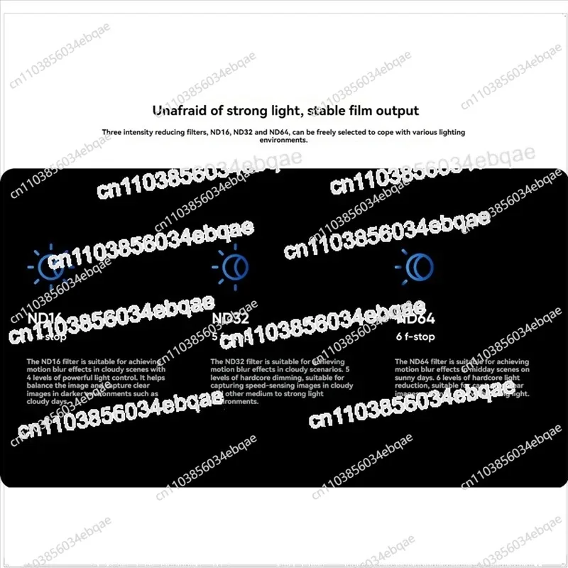 طمس الحركة السينمائي لملحقات Insta 360 X5 مرشحات ND مرشحات الزجاج المقسى #5