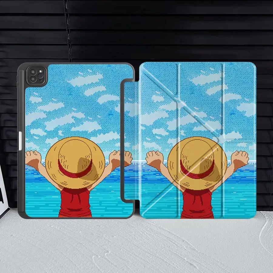Holder Cover Tablet Case For iPad Mini 6 7 Air 4 5 M3 M2 M4 11inch Pro 2025 Pro 11 10 9 8 7 th 12.9inch One Piece Comic Art