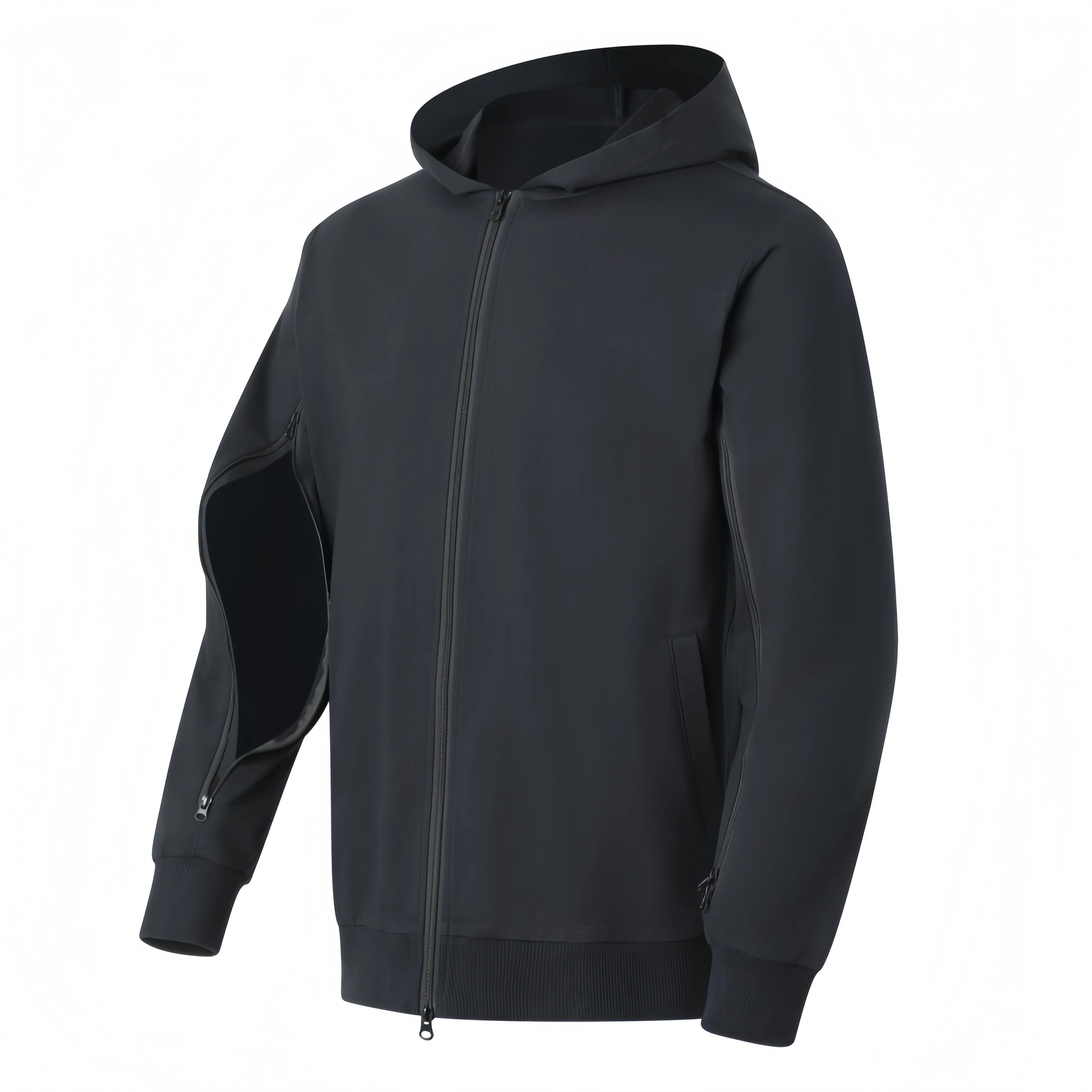 Hoodie Dialisis Uniseks 2 Pak dengan Ritsleting Lengan Dua Arah, Kain Antibakteri Plasma, Kenyamanan Musim Semi Musim Panas Musim Gugur