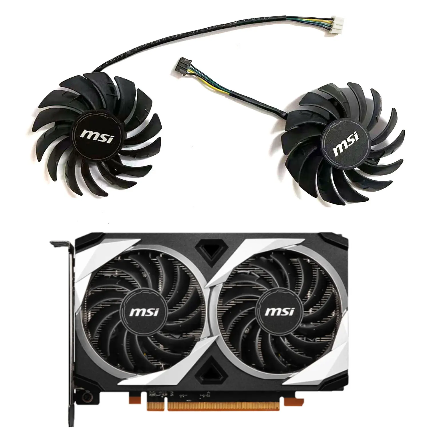 

Suitable for MSI Radeon RX 6500 XT MECH 2X 4G Graphics Card 70MM 4PIN PLD08010S12HH GPU Replacement Fan