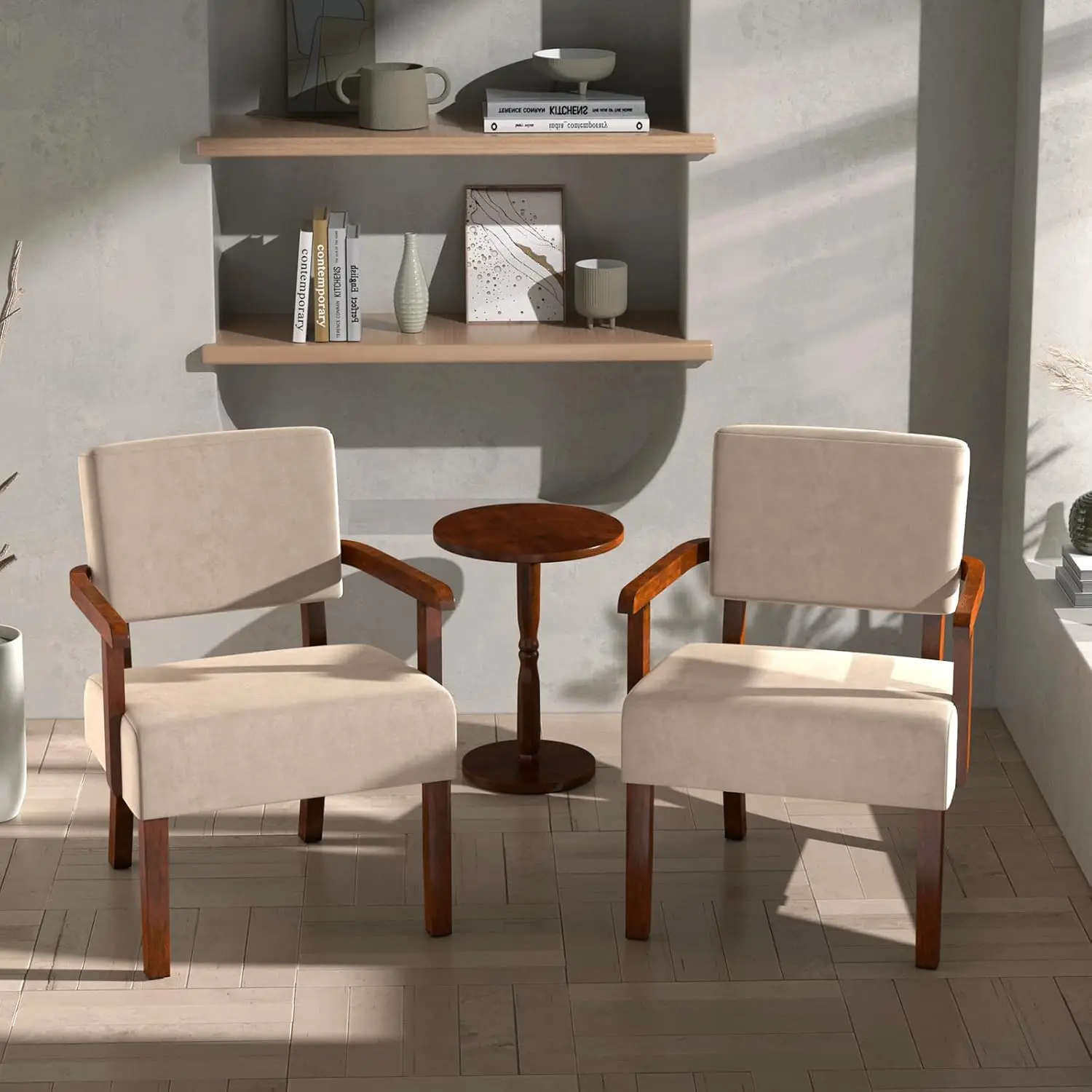 Oversized Cat-Scratch Resistant Velvet Accent Chair Soft Padded Seat and Armrests Oversized Armchair for Living Room Dining Room