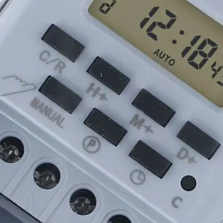 KG316T-F, minuterie intelligente 220 V, 16 groupes, contrôleur programmable avec couvercle transparent, pour usage domestique et industriel.