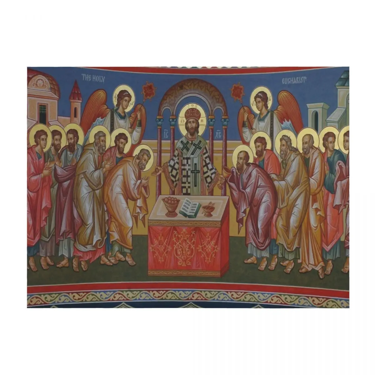 

Orthodox Christian Icon the Holy Eucharist Throw Blanket sofa bed Travel Plaid For Sofa Thin Blankets