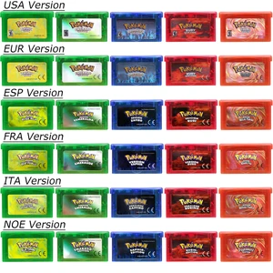 32 비트 비디오 게임 카트리지 GBA 게임 콘솔 카드 Pokemon Emerald Fire Red Leaf Green Ruby Sapphire Glitter 라벨 선물 10 최고의 판매 piratear nintendo 3ds -№10