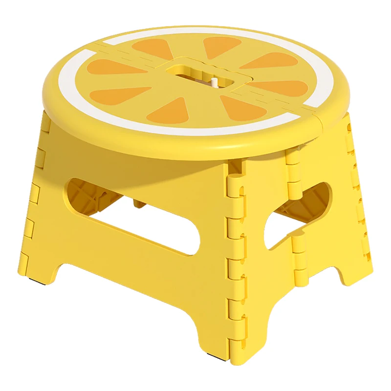 

Plastic Thickened Fold Stool Cartoon Creative Portable Low Stool Outdoor Household Small Bench Chair Children