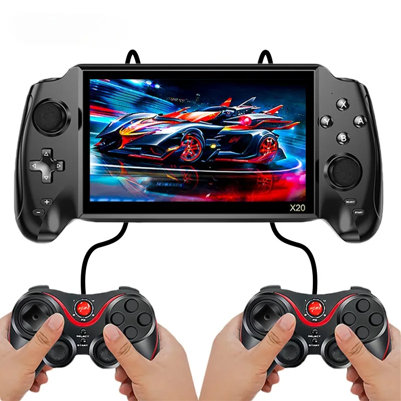 

A X20 Portable Retro Handheld Game Console Big Screen Retro Games 7.0 Inch HD Screen Video Games Player For Kids Gift