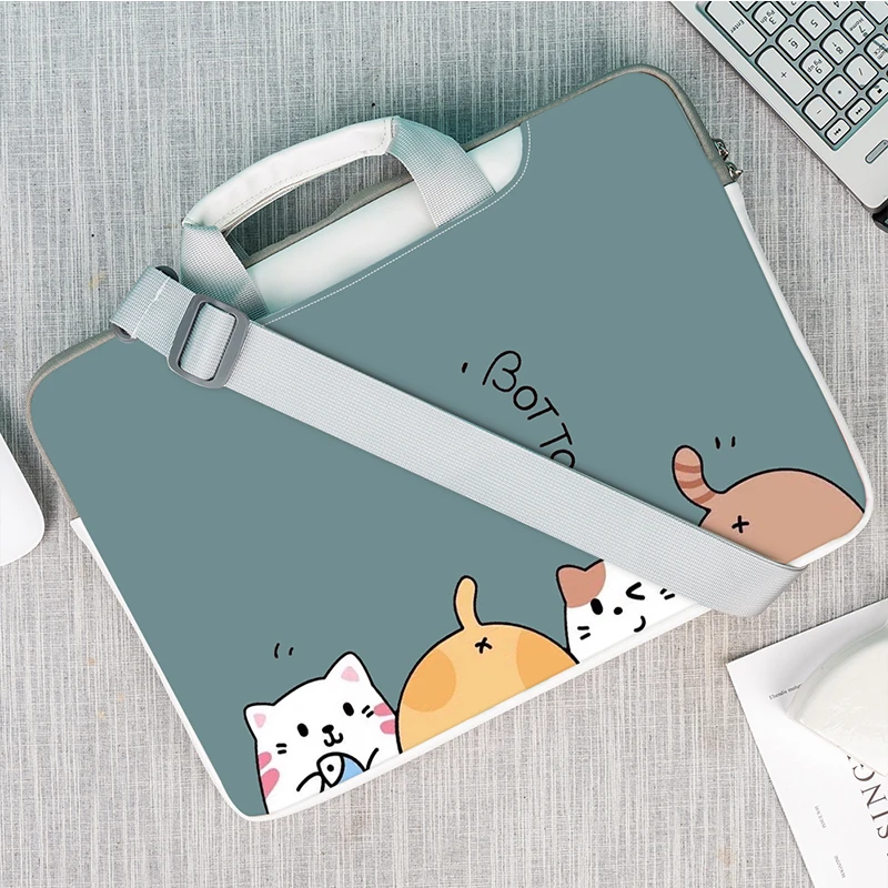 Funda de piel personalizada para ordenador portátil, bolso de mano tipo mensajero para Macbook/Dell/HP/Lenovo, 12, 13,3, 14, 15,6, 17, 17,3 pulgadas