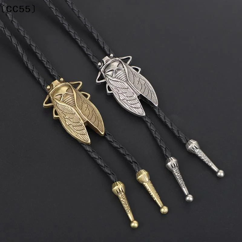 Carved Cicada Buckle Decors Bolo Tie For Men Women Bridegroom Wedding Necklace Western Cowboy Necktie Bolo Tie For Shirt〔CC55〕