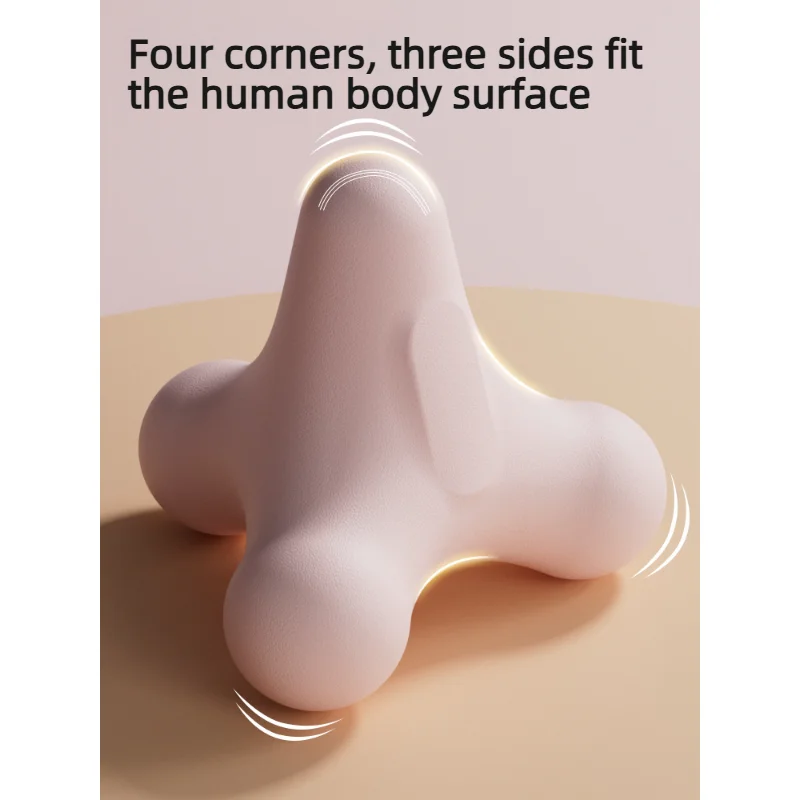 New 4-Corner Fascia Ball TPE Massage Ball for Muscle Relaxation, Acupoint Massage, Shoulder Neck Pain Relief Fitness Ball