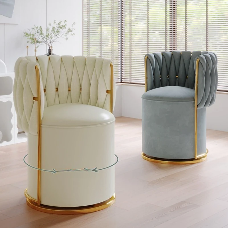 Light luxury high-texture storage makeup stool rotatable dressing chair sedentary and comfortable