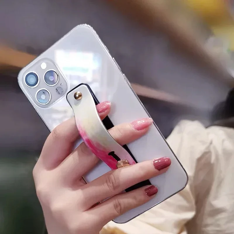 Handgelenk Band Hand Band Finger Grip Handy Halter Stehen Push Pull Universal Einfarbig Telefon Buchse Halter für iPhone Xiaomi – Detail 10