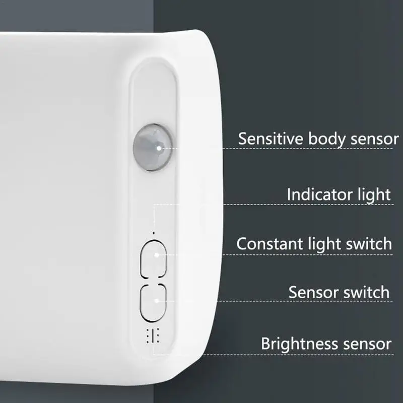 Lámpara de luz nocturna Castle, Base magnética recargable, Sensor de esquina tipo C, acrílico, modo siempre encendido/detección, lámpara de mesa