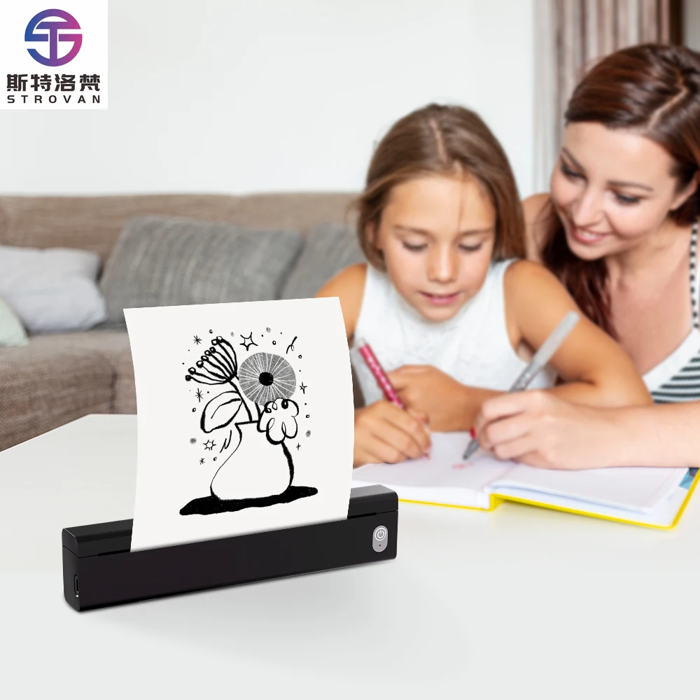 

Portable A4 Thermal Printer 8.26"x11.69" Wireless Mobile & Android/iOS Laptop Printer for Travel