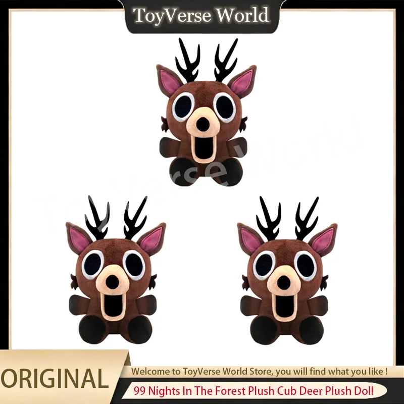 

99 ночей в лесу, плюшевый кубический олень, плюшевая забавная игра, аниме, периферийные устройства, коллекция мягких кукол, украшение комнаты, игрушка, рождественский подарок