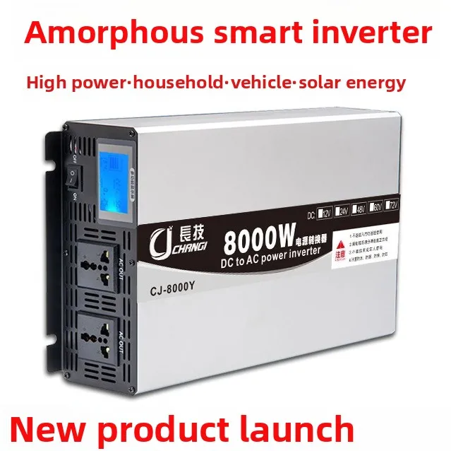 5500W 8000W Power Inverter DC 12V 24V 72V to AC 220V Pure Sine Wave Car Solar Converter for Home Use