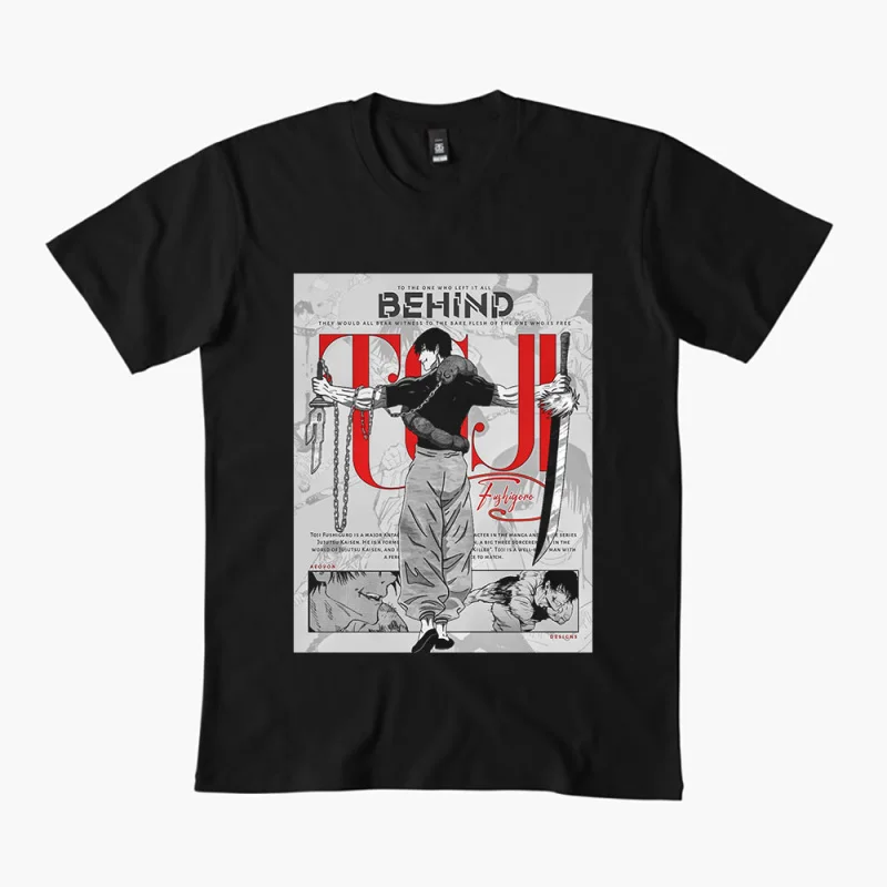 

0309 Toji Fushiguro Anime T shirt Jujutsu Kaisen Manga Men's print Graphic Tee Shirt 100% cotton Y2K clothes All size tops S-6XL
