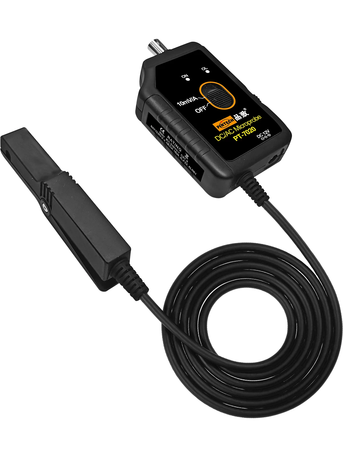 PINTECH PT-7020 Oscilloscope AC/DC Current Probe 1.5kHz,0.1mA-4.5A, 10:1 Ratio, Multimeter Current Probe with BNC Interface