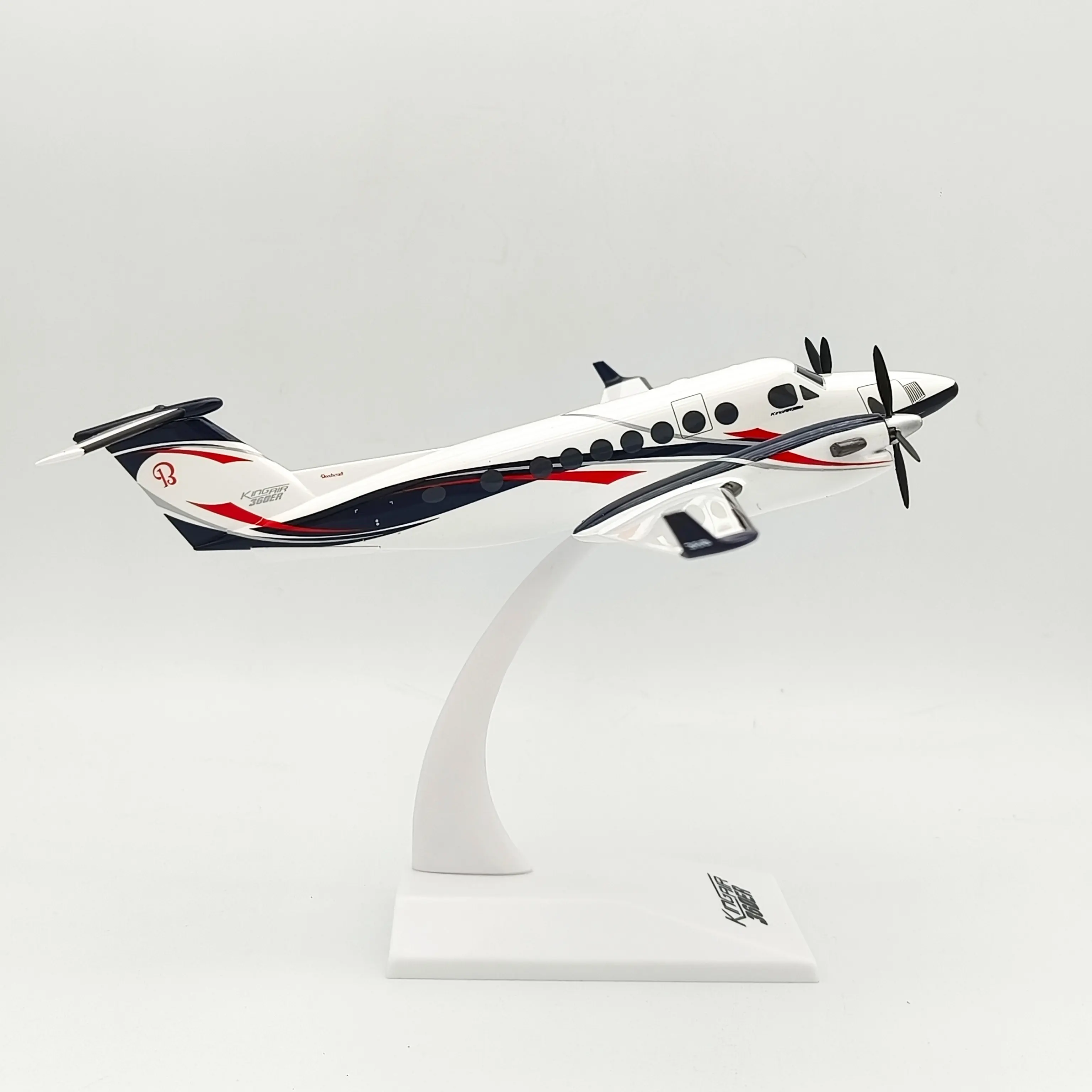 1:75 Scale KingAir 350i/360ER Business Jet Static Aircraft Simulation Finished Airplane Model Kit Souvenir Hobby Collection Gift