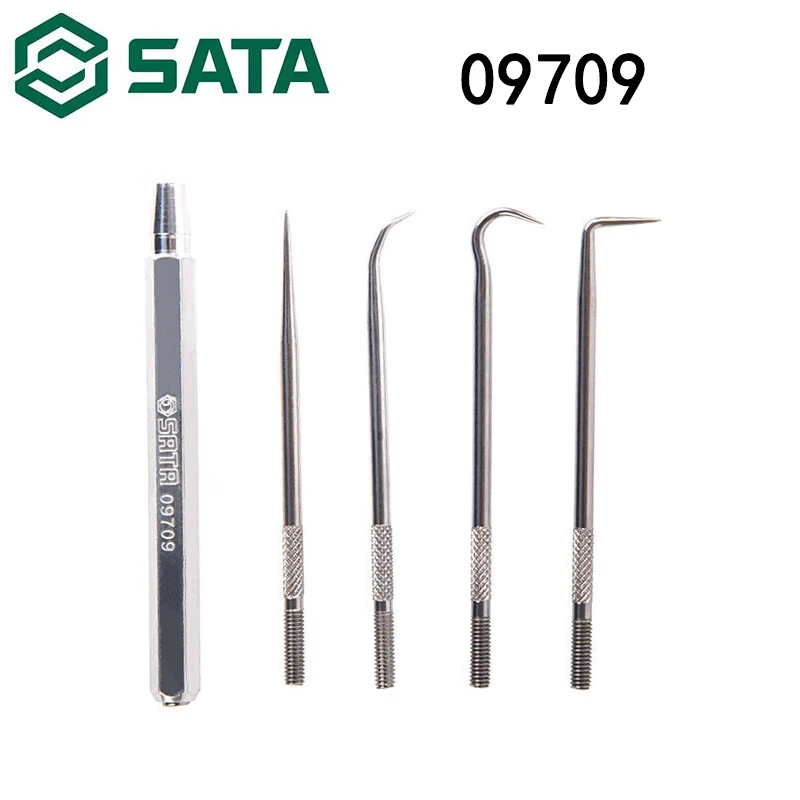 Sata 09709 Sealing Ring Hook Assembly Reparação Automotiva Extrator de Selo de Óleo O-ring Junta Pcs