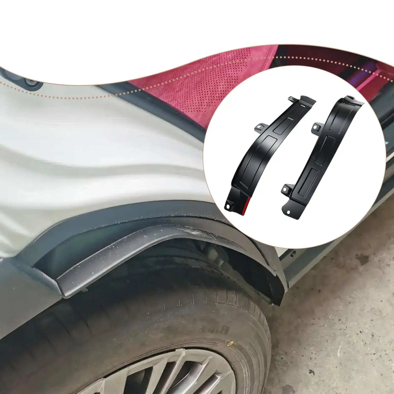 2 Pieces Rear Mudflap Mudguard Accessories Replacement Splashing Guard Rear Door Inner Fender Liner for Jimny