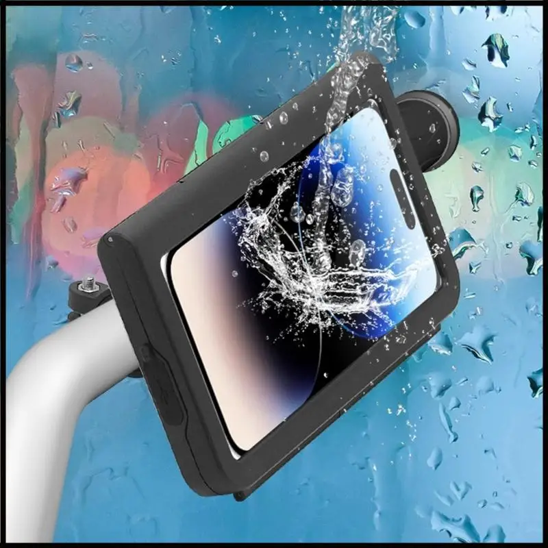 Cellphone Motorcycle Bike Waterproof Handlebar Touching Screen Case Mount Holder