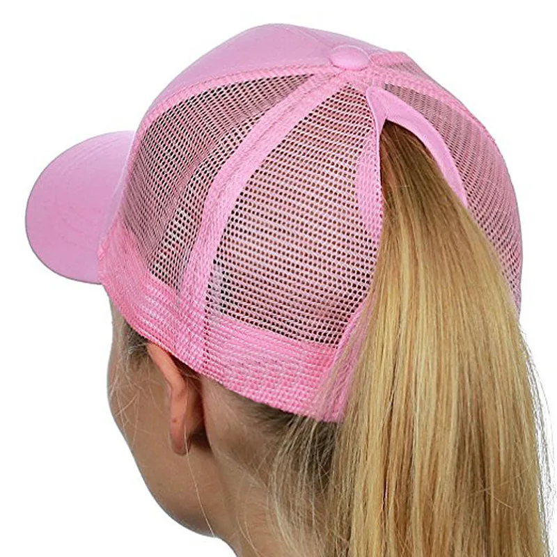 GAOKE High Ponytail Baseball Cap for Women Summer Sun Hat Running Snapback Hat Messy High Bun CasualWomen\'s Mesh Caps Female