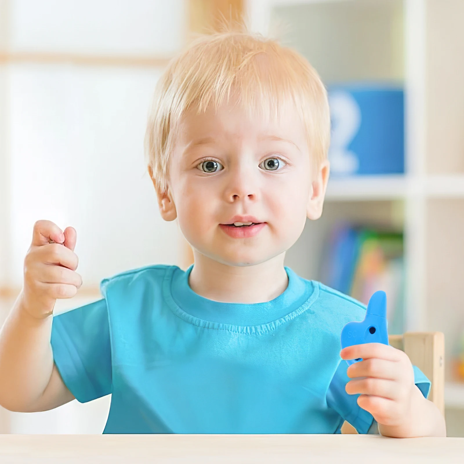 

4 Pcs Mini Ocarina 6-Hole Blue ABS Kids Instrument Portable Musical Gift Classical Thumb Flute Plastic