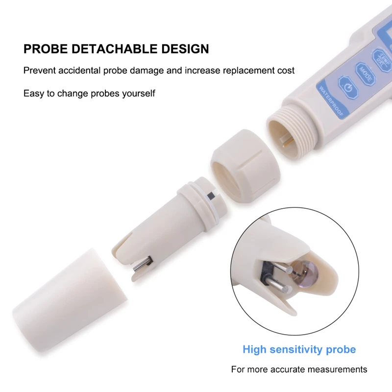 4 In 1 TDS PH Meter PH/TDS/EC/Temperature Meter Digital Water Quality Monitor Tester For Pools, Drinking Water, Aquariums