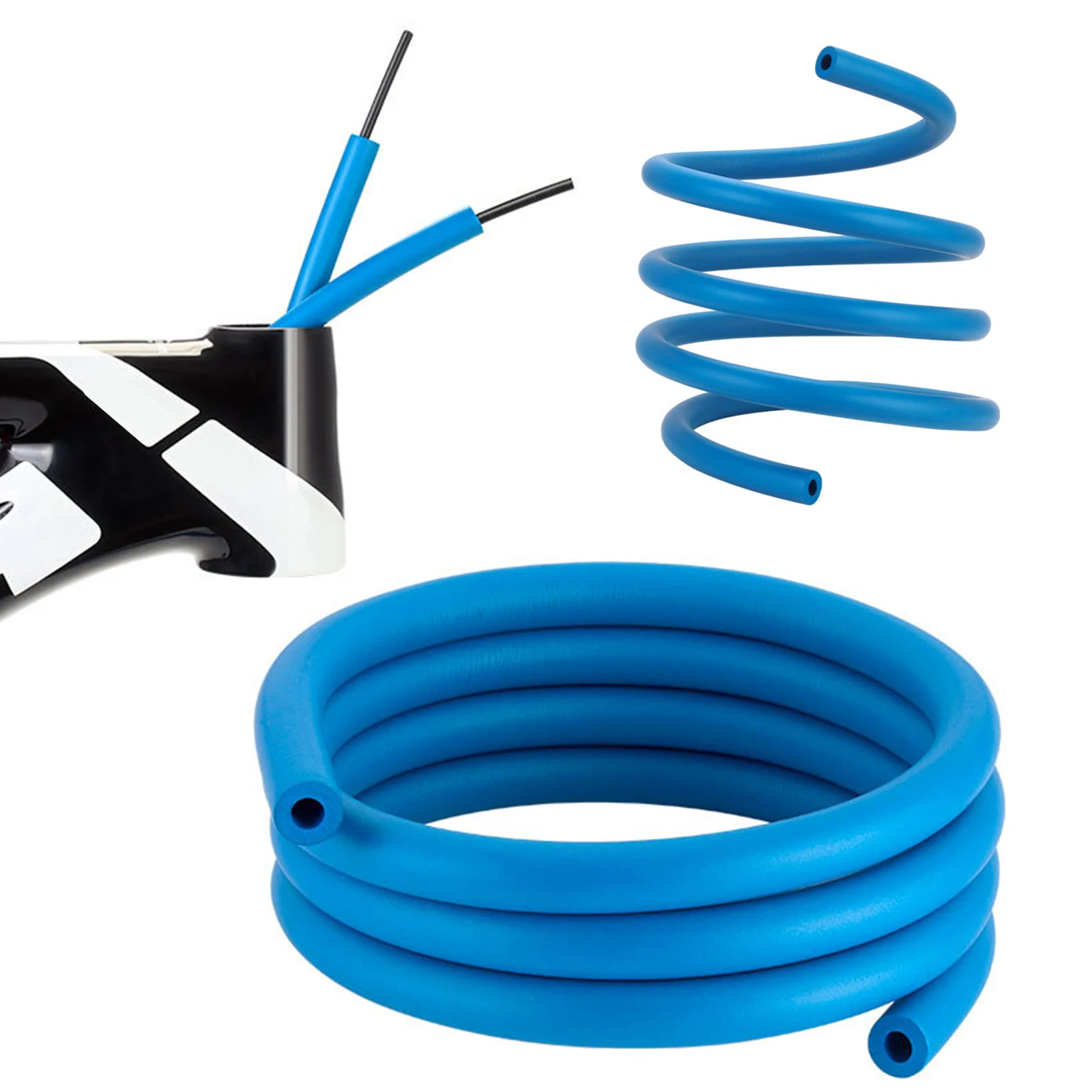 Insulation Cotton Mountain/Road Bike Inner Wiring Sound Insulation Tube Blue PVC+Nitrile Rubber Sponge Material