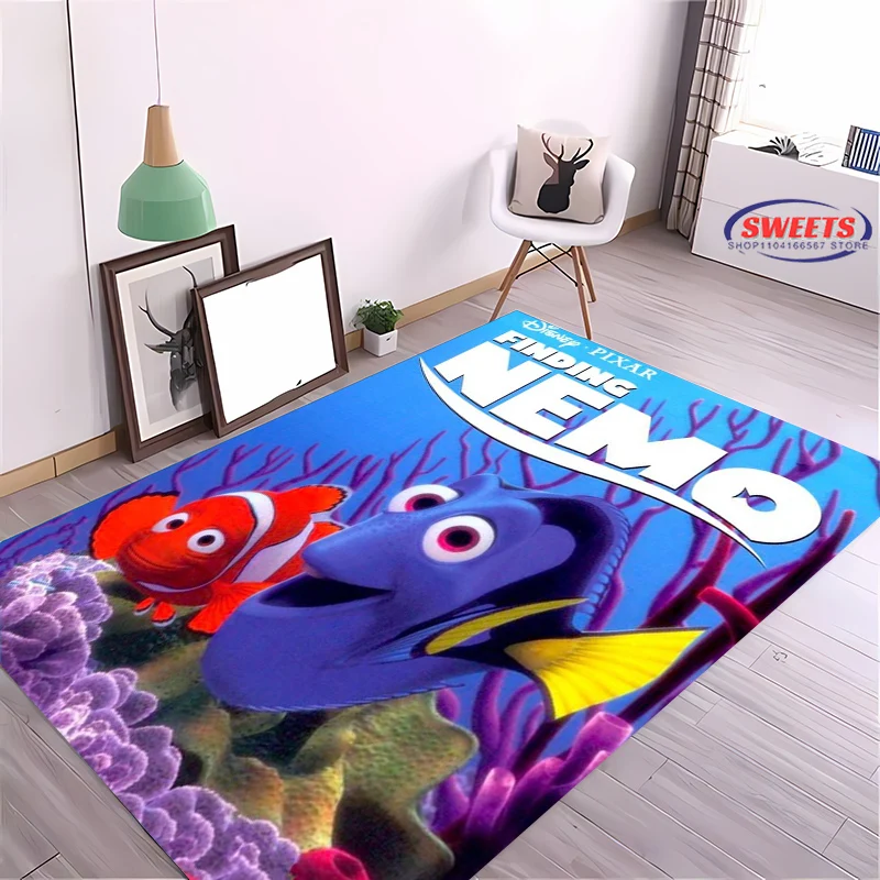 New Shelves! Disney Finding Nemo Carpet, Living Room Bedroom Office Area Children's Room of Choice,Non-slip Machine Washable Mat