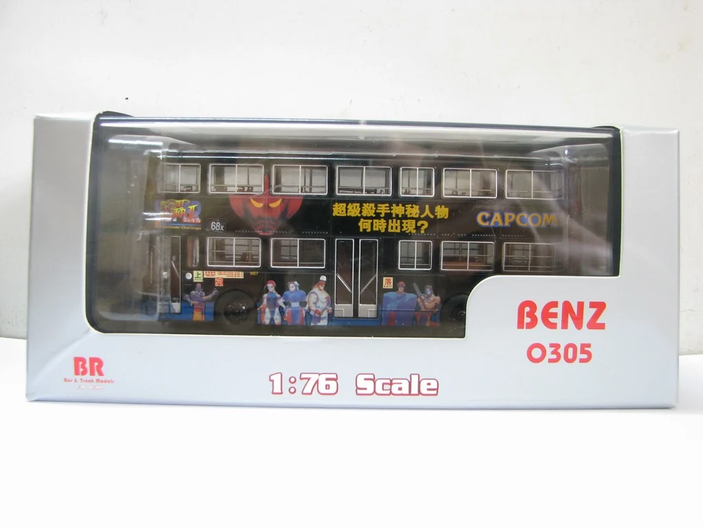 

Diecast 1:76 Scale Hong Kong KMB Double-decker BENZ-Benz O305 Bus Yuen Long (east) 68K Street Fighter Livery Alloy Car Model