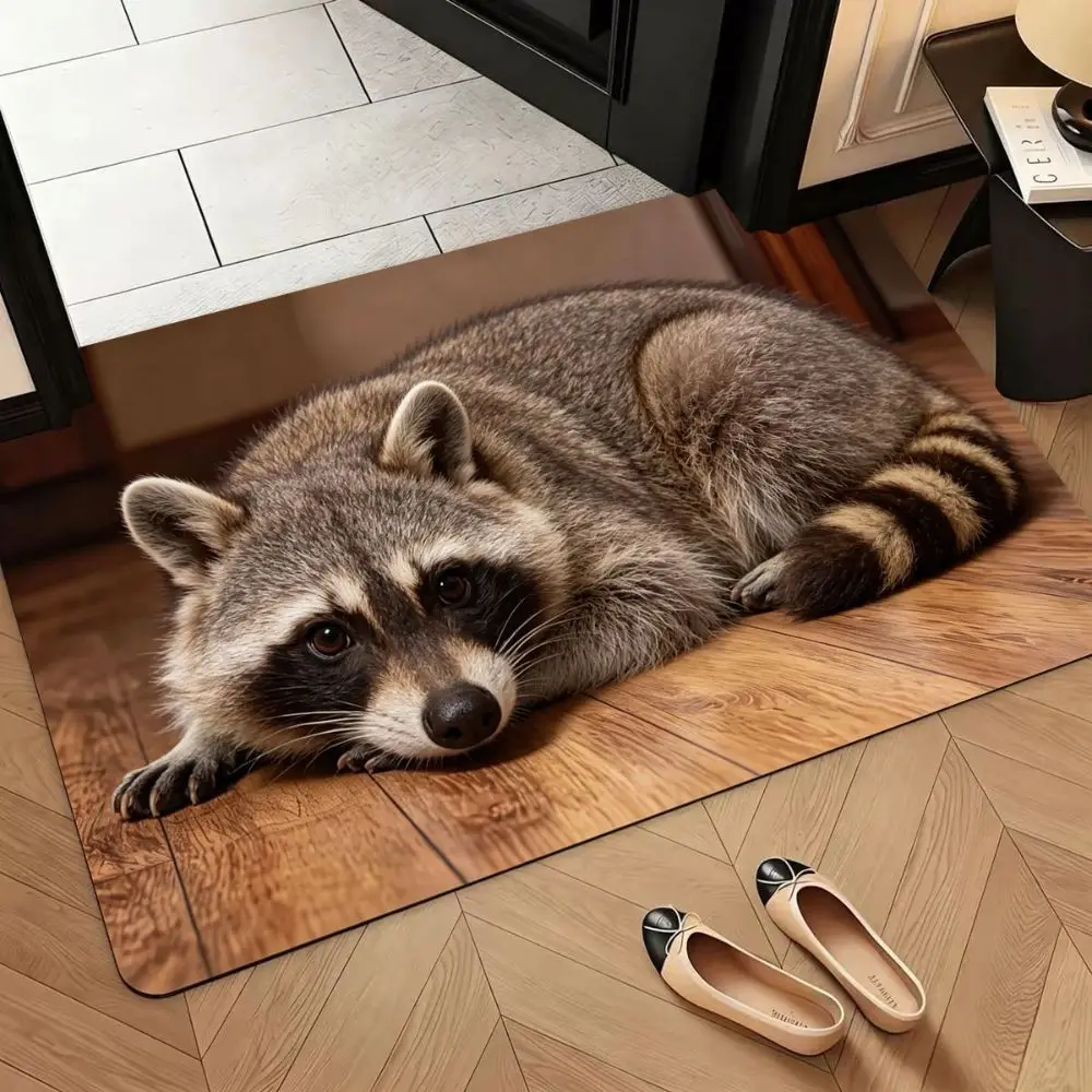 Tiger/Rabbit/Sheep/Dog Shape Cute Panda Floor Mat Water-absorbing 40*60cm Bathroom Carpet Soft Non-slip Entrance Carpet
